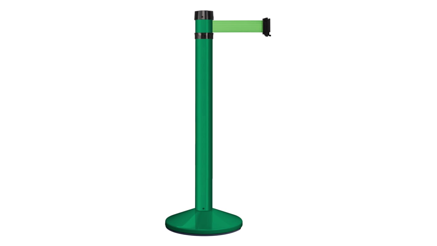 Viso Green Steel Safety Barrier, 4m, Green Tape