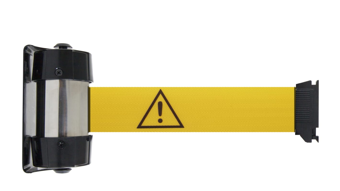 Viso Yellow Steel Retractable Barrier, 4m, Yellow Tape