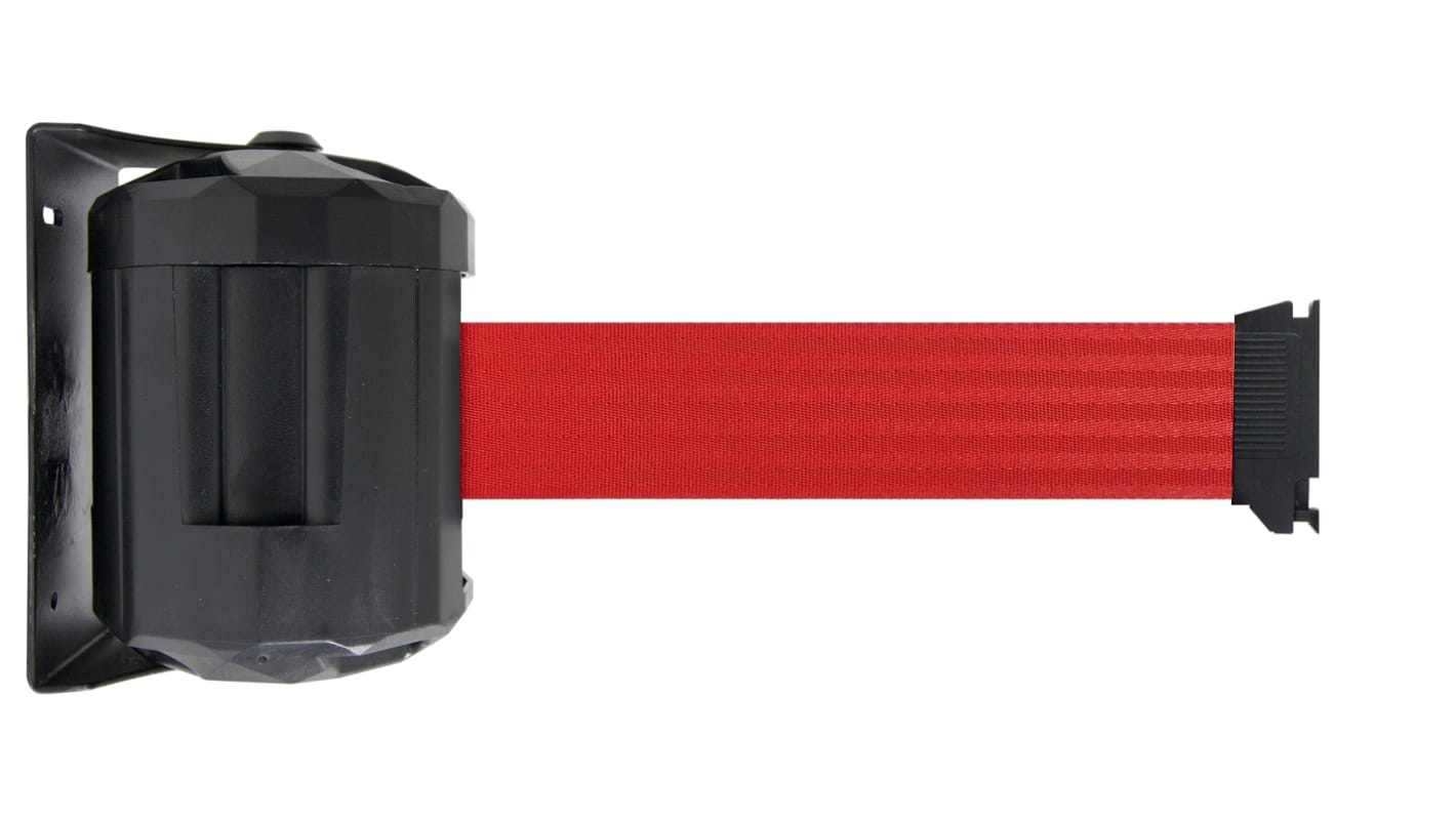 Viso Red Steel Retractable Barrier, 2m, Red Tape