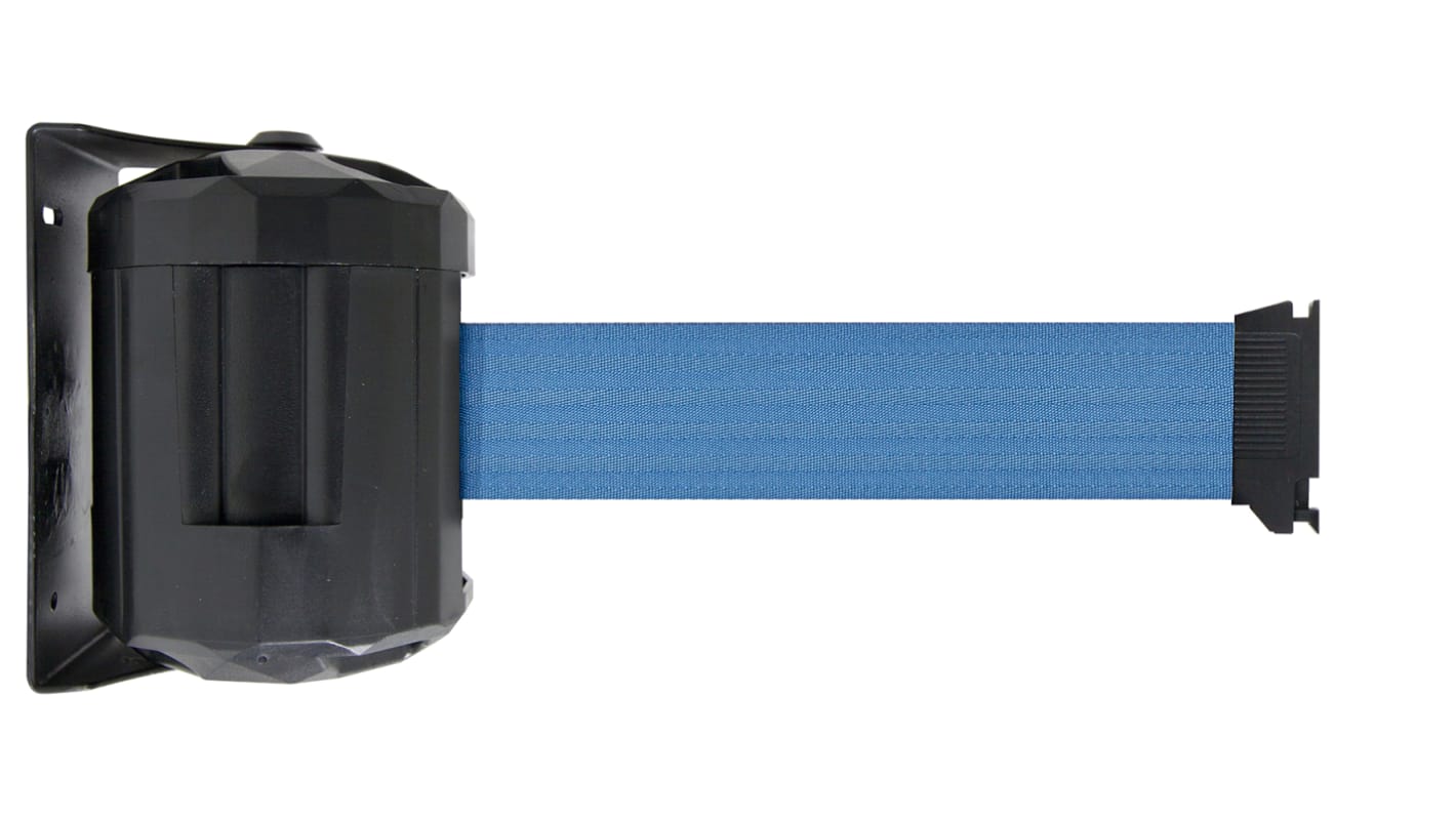 Viso Blue Steel Retractable Barrier, 4m, Blue Tape