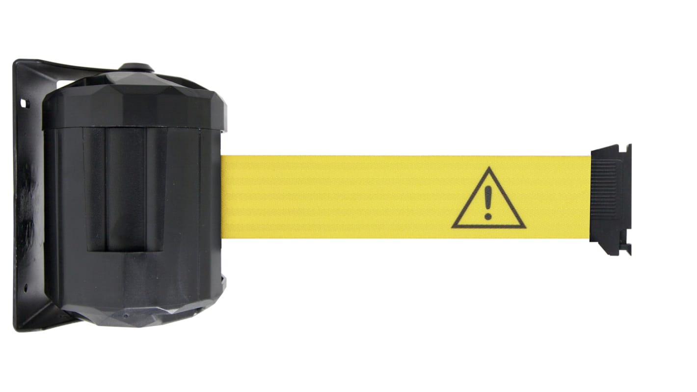 Viso Yellow Steel Retractable Barrier, 4m, Yellow Tape