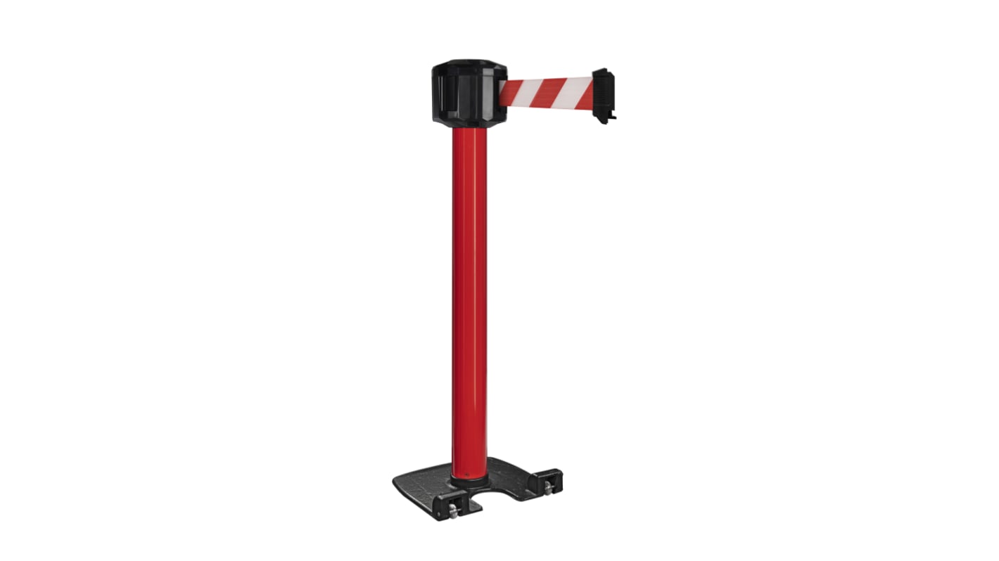 Red outdoor guiding post heavy base with