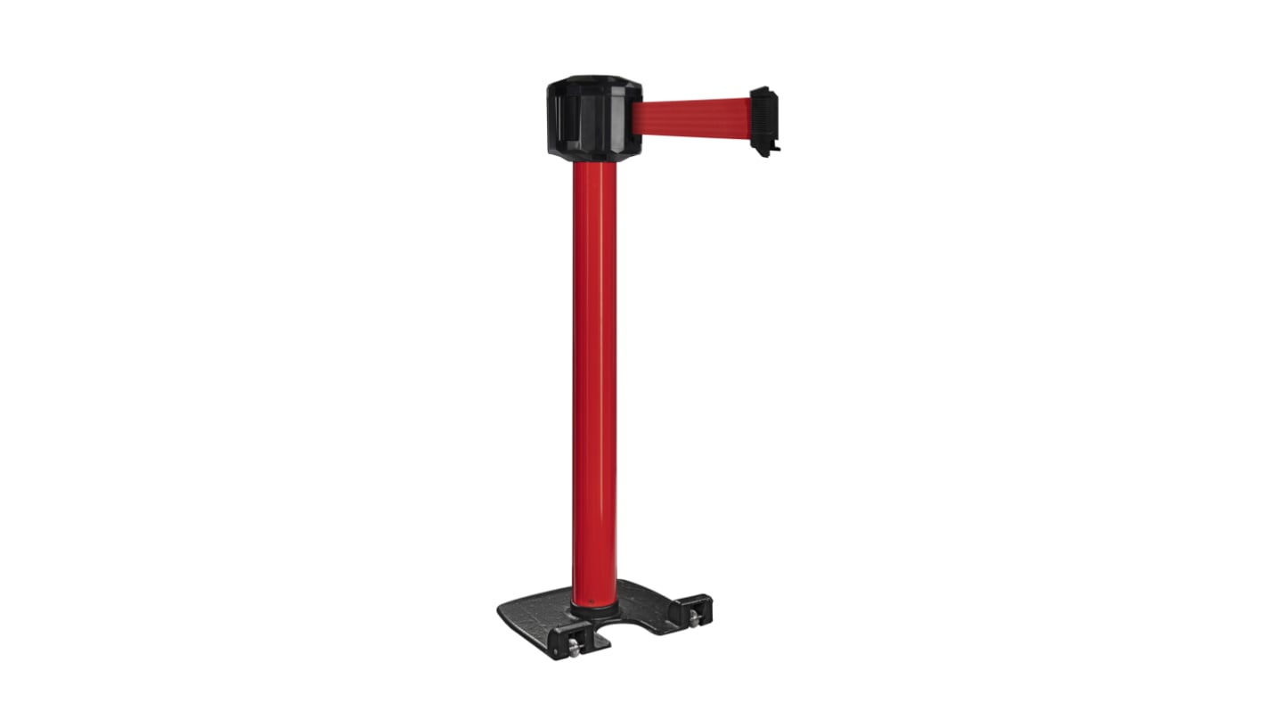 Red outdoor guiding post heavy base with