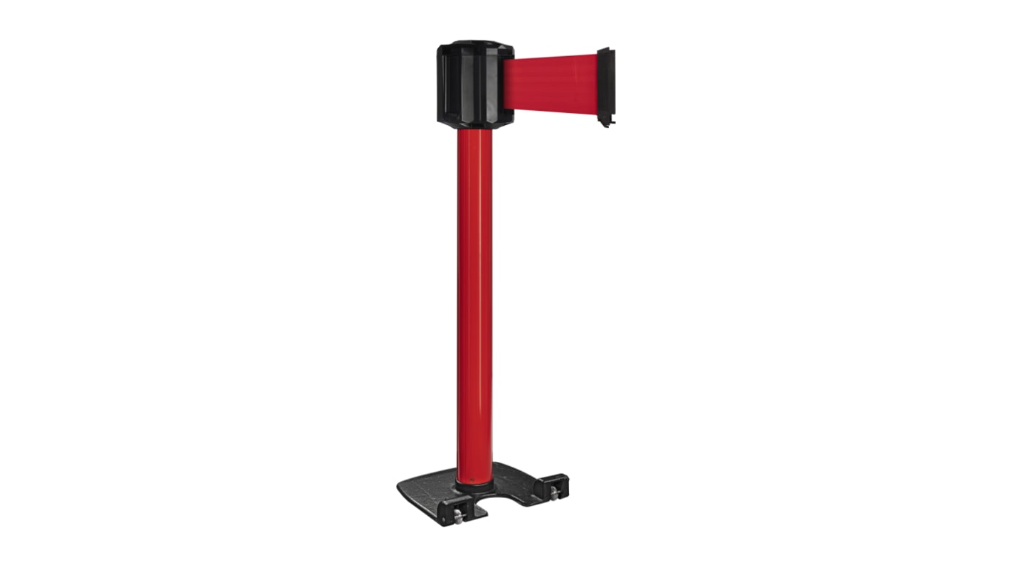 Red outdoor guiding post heavy base with