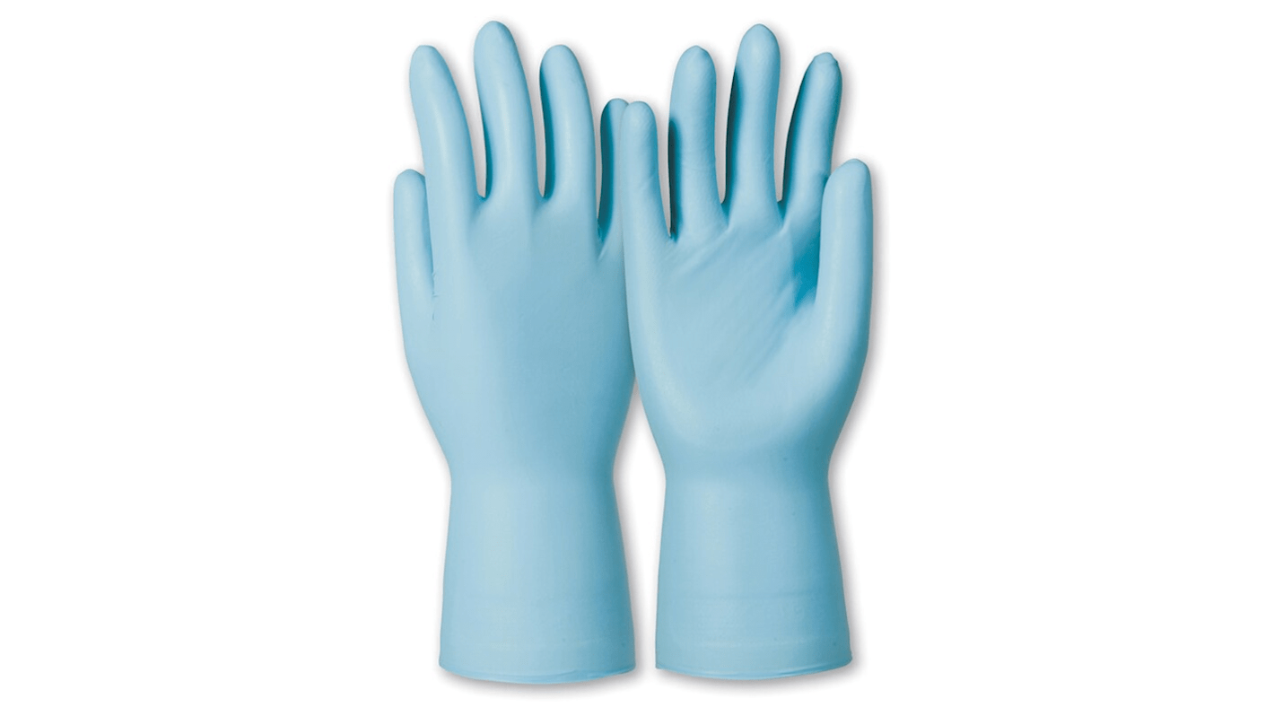 Honeywell Safety 使い捨て手袋 耐薬品性 25ペア入り ライトブルー, パウダーフリー, サイズ：6