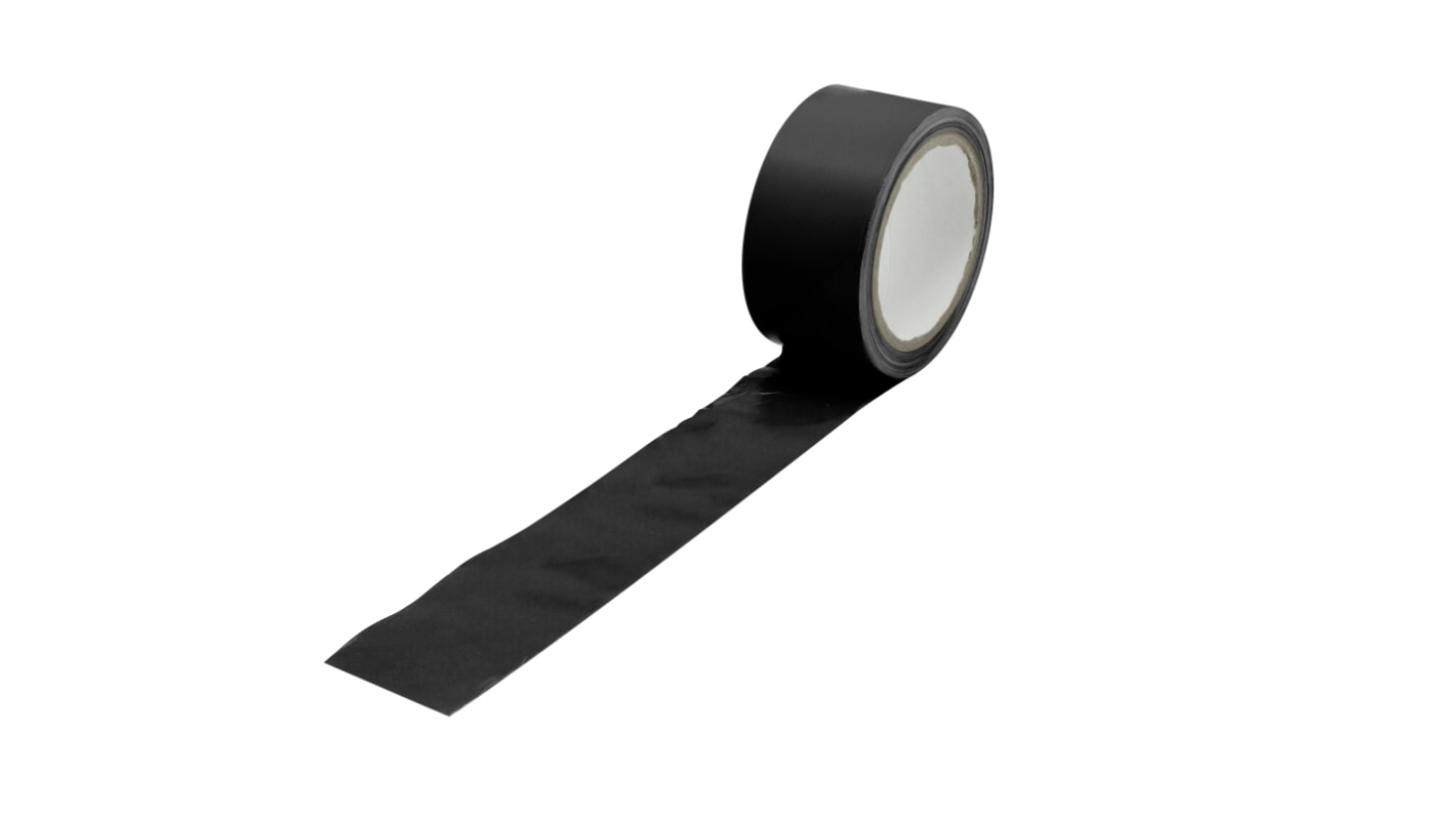 RS PRO PVC Trassierband Schwarz Typ Klebeband, Stärke 0.15mm, 50mm x 33mm