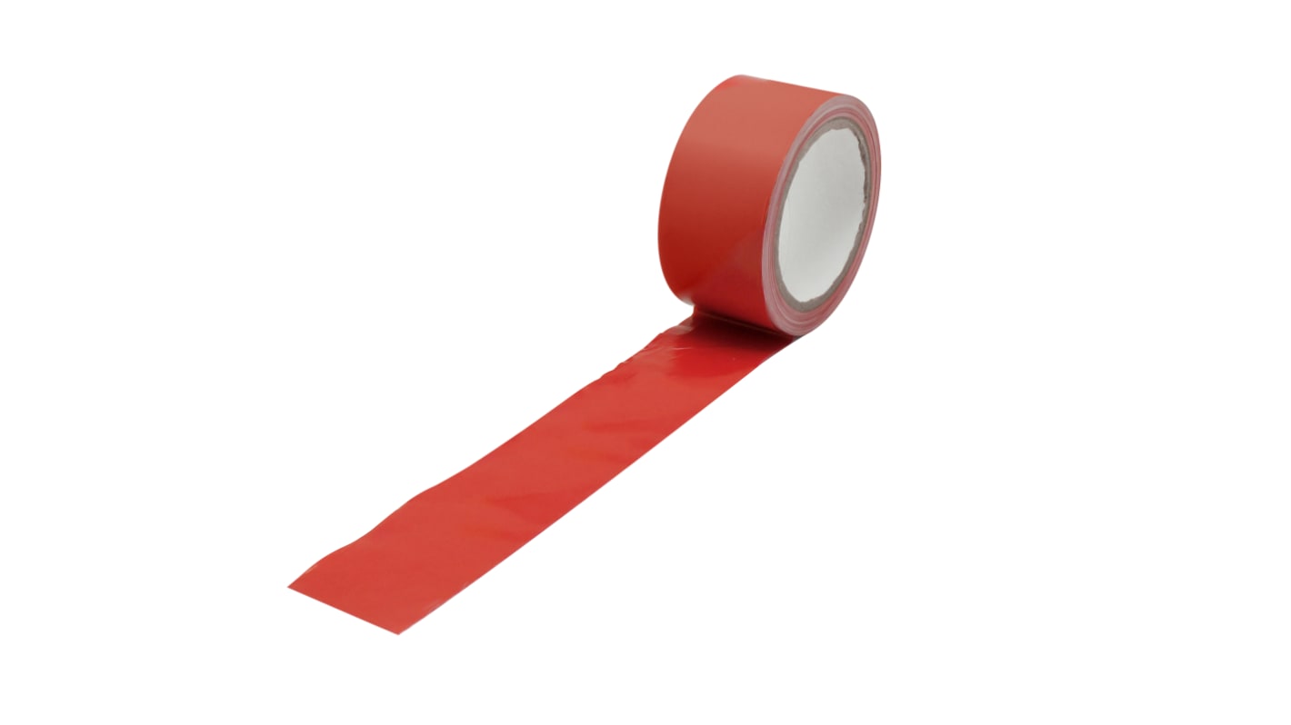 RS PRO PVC Trassierband Rot Typ Klebeband, Stärke 0.15mm, 50mm x 33mm