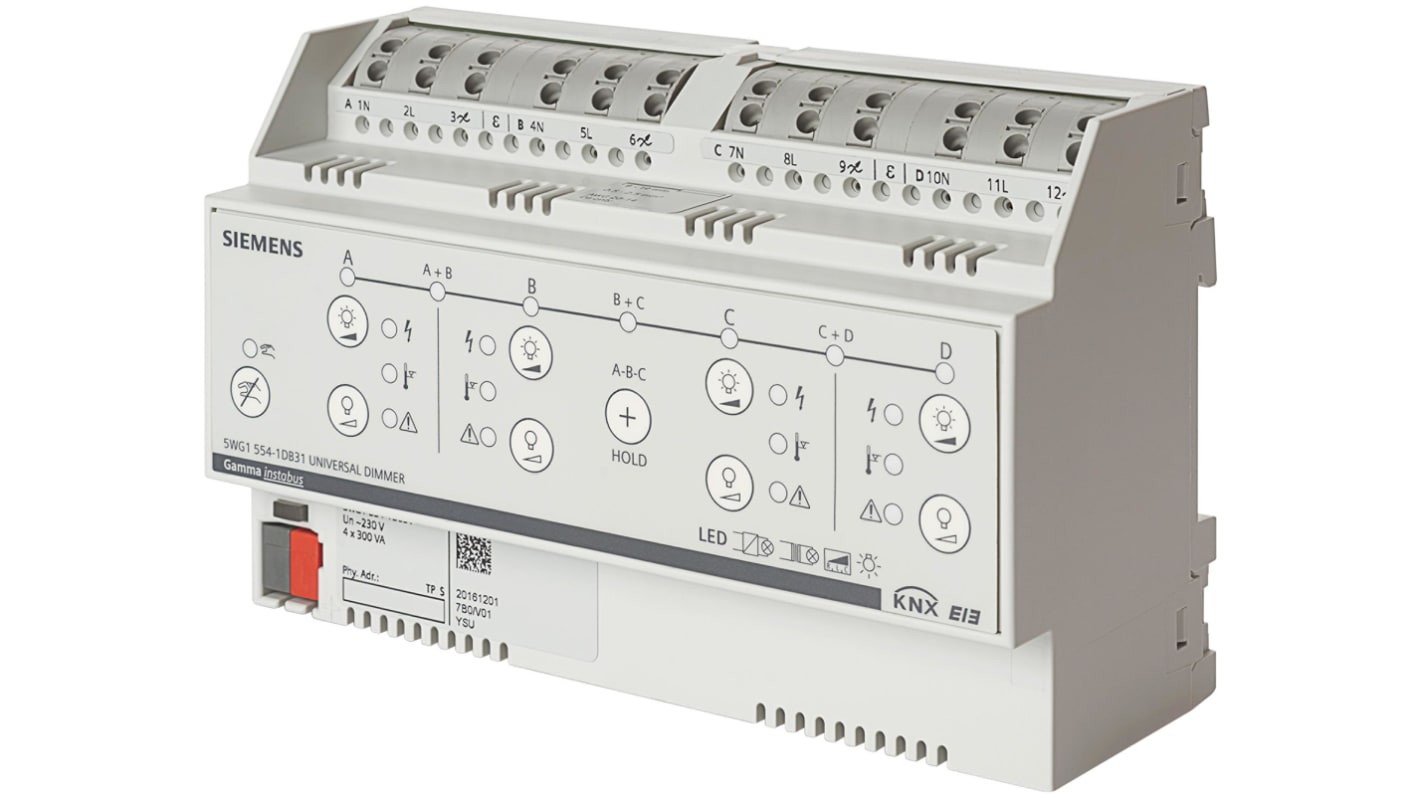 Controlador de atenuación Siemens 5WG1554-1DB31, 299W, Controlador de Atenuación, Montaje Pared, 230 V ac