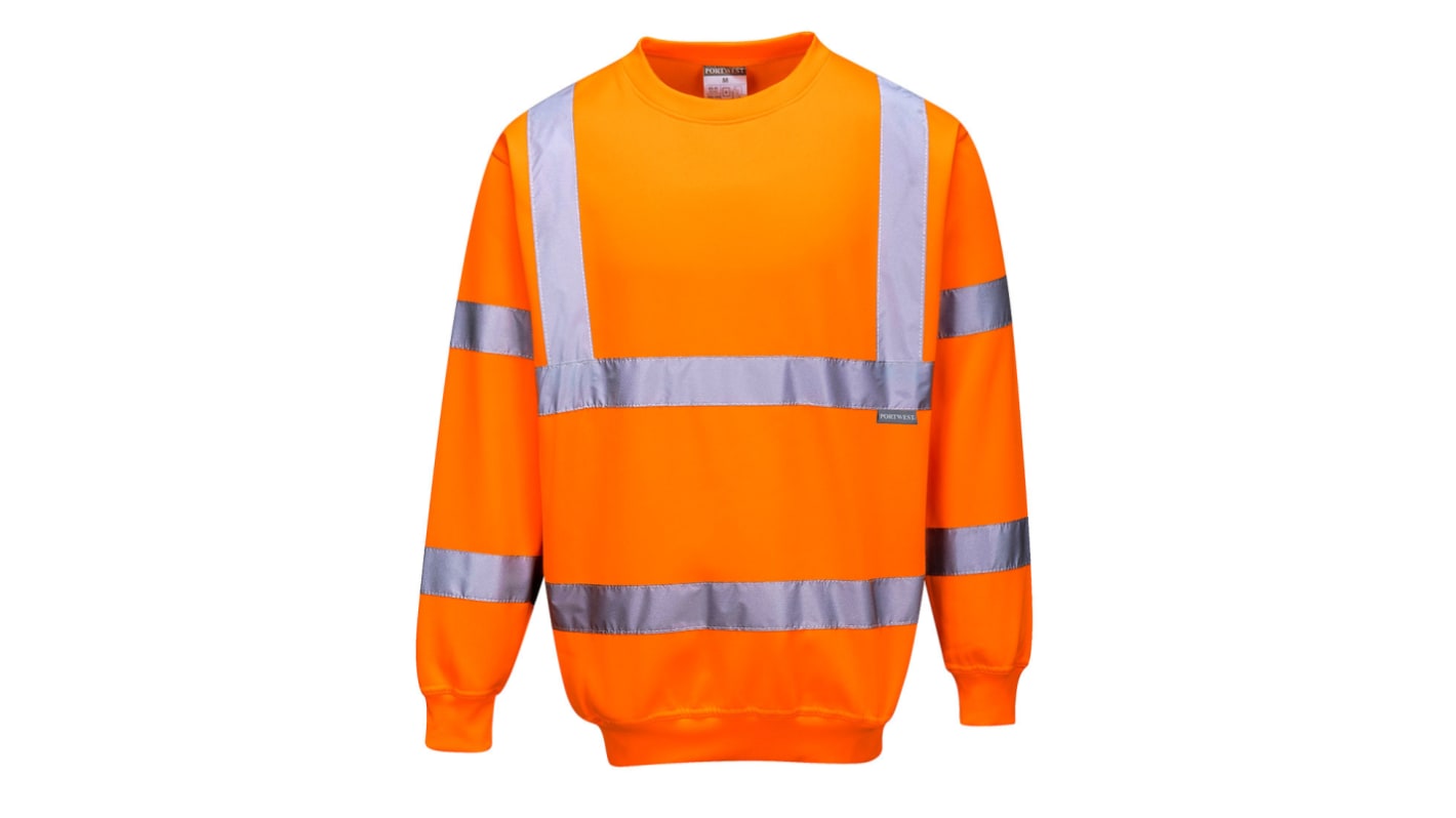 Portwest Orange Unisex Hi Vis Sweatshirt, XS