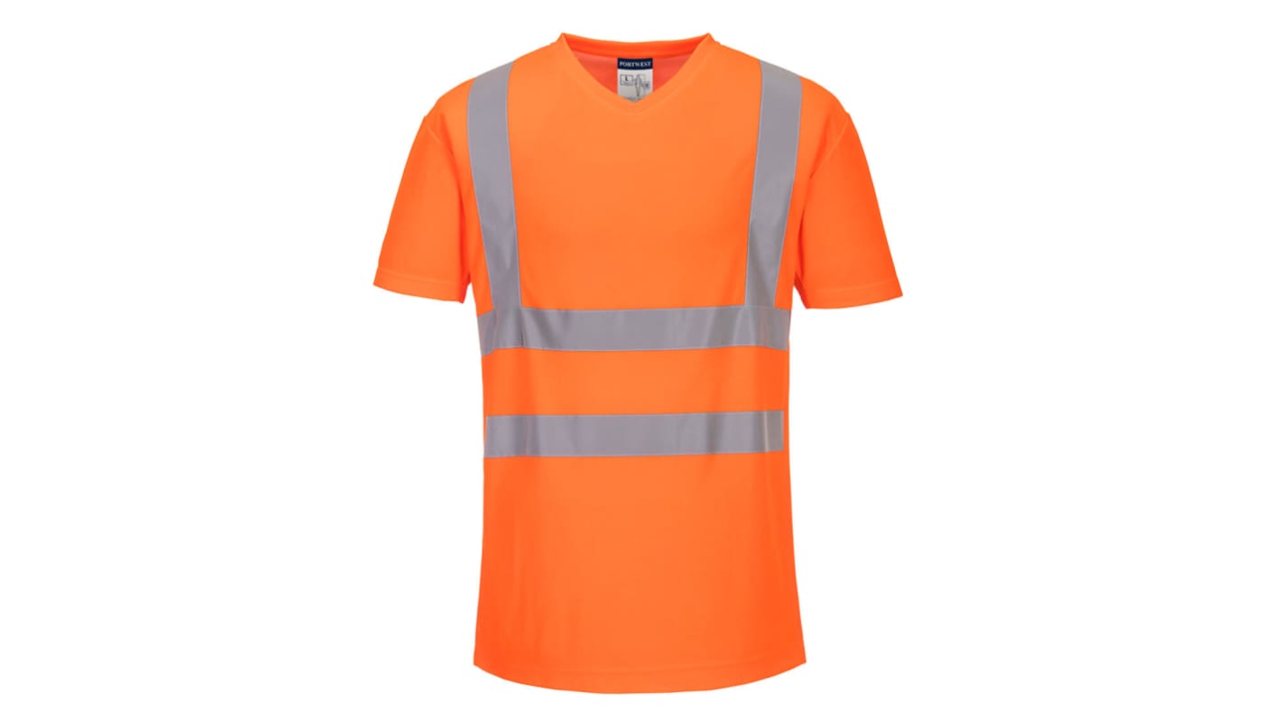 Portwest Warnschutz T-Shirt Kurz Orange Unisex Größe XXL S179