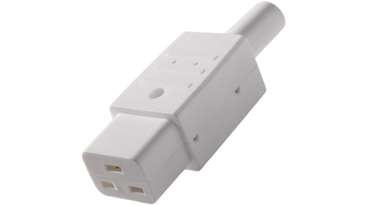 Conector IEC C19 hembra RS PRO, Recto, Montaje de Cable, 250 V, 16A