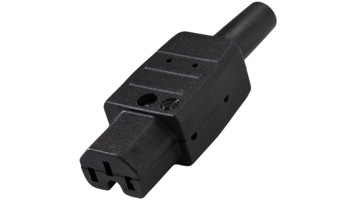 RS PRO C15 Cable Mount IEC Connector Socket, 10A, 250 V