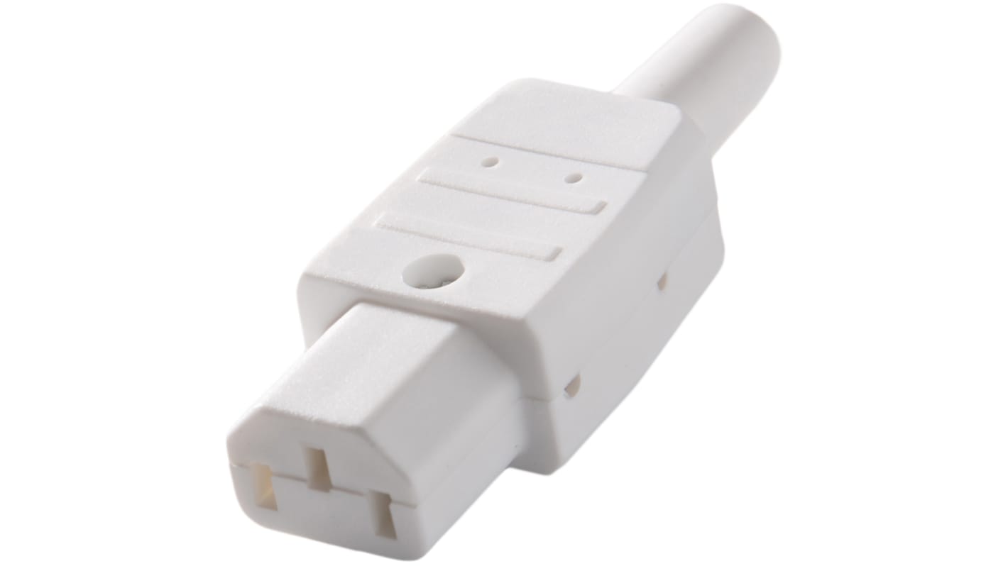 Conector IEC C13 hembra RS PRO, Recto, Montaje de Cable, 250 V, 10A