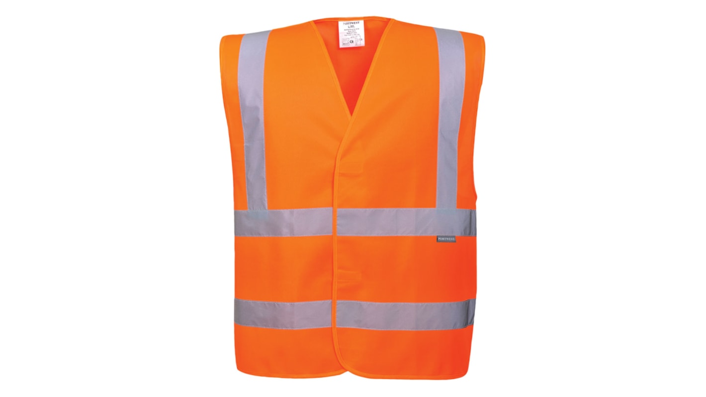 Gilet alta visibilità Colore giallo Portwest, 6XL → 7XL, Confortevole, Morbido, chiusura con Velcro