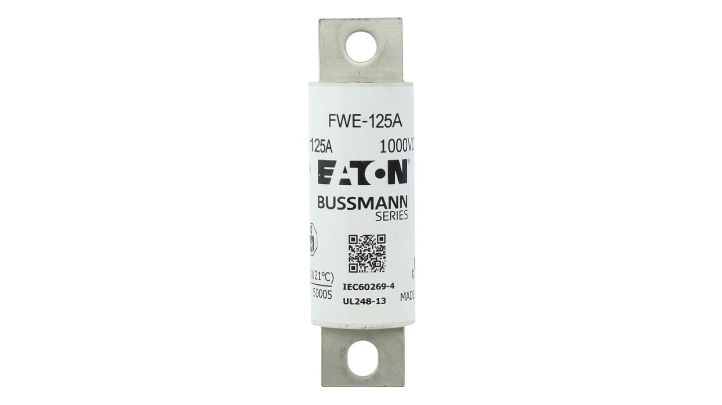 Fusible de cuchillas de cuchillas perforadas Eaton FWE, 30mm, 1kV, 125A, CE, IEC 60269-4