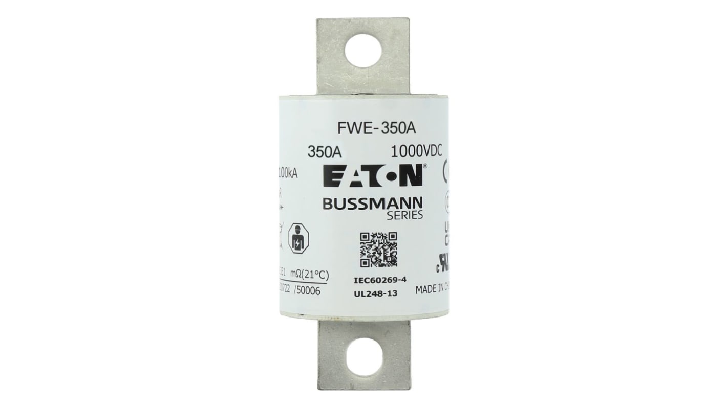 Fusibile con linguette, Eaton, 350A, fusibile 50mm, standard CE, IEC 60269-4 1kV