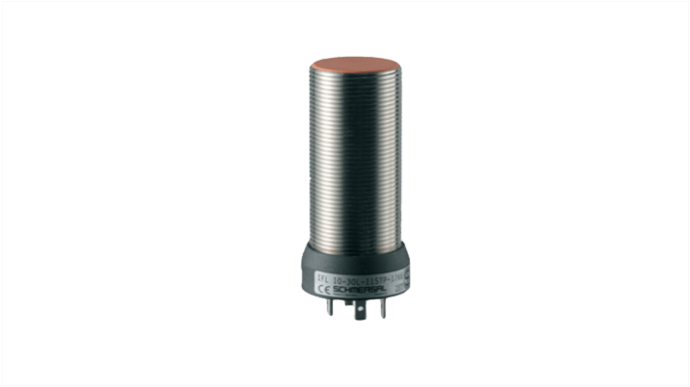 Sensor inductivo Schmersal, M30 x 1.5, alcance 10 mm, salida PNP, 10 → 60 V cc, IP67