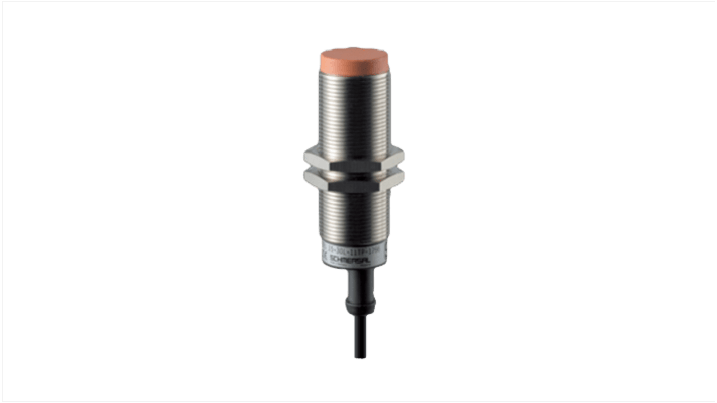 Sensor inductivo Schmersal, M30 x 1.5, alcance 15 mm, salida PNP, 10 → 60 V cc, IP67