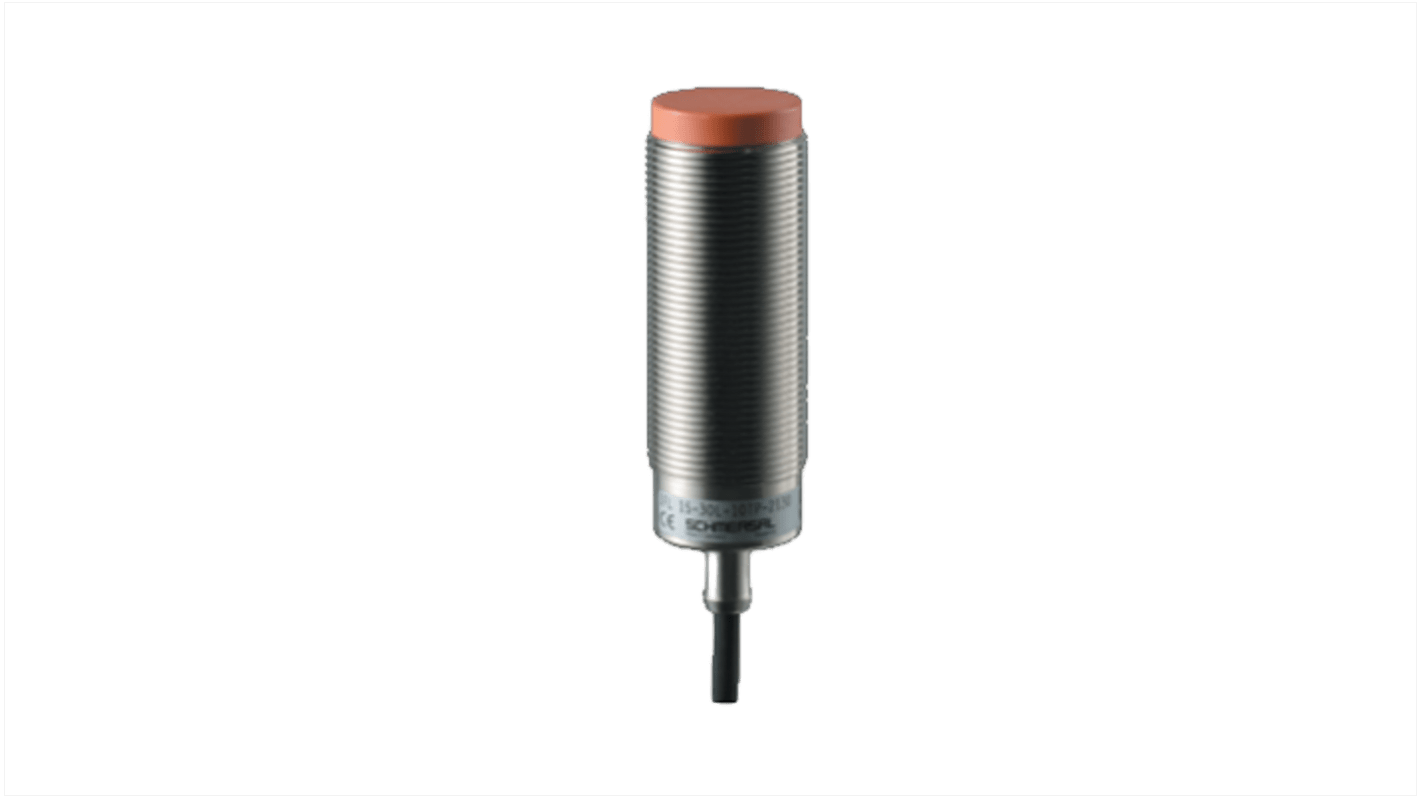 Sensor inductivo Schmersal, M30 x 1.5, alcance 15 mm, salida PNP, 15 → 250 V ac, IP67