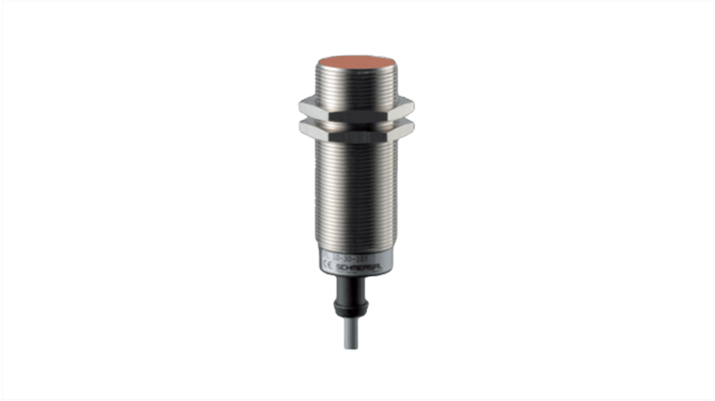 Schmersal Induktiv aftaster, Tasteafstand: 10 mm Digital, cylindrisk hus, M30 x 1.5, 15 → 250 V vekselstrøm