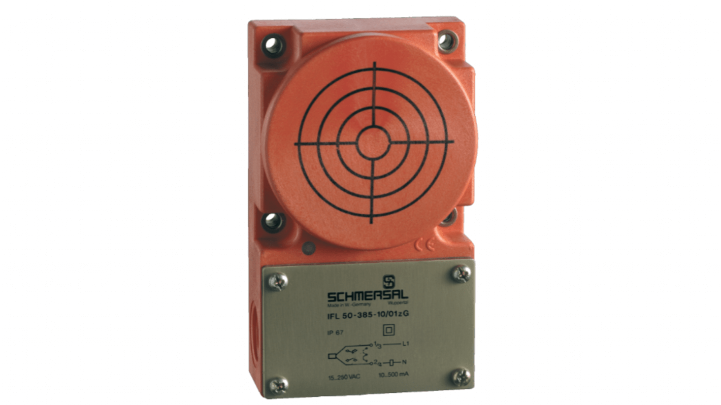 Indukcyjny czujnik zbliżeniowy Indukcyjny Cyfrowy 50 mm Schmersal 15 → 250 V AC w obudowie prostokątnej