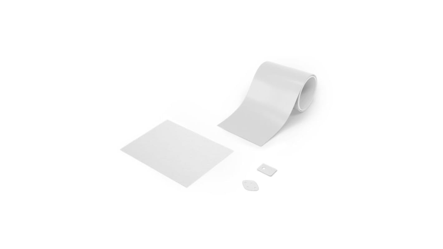 Bergquist TBP 850 Series BERGQUIST BOND PLY TBP 850 White Double Sided Adhesive Square, 0.005in Thick, Acrylic Backing,