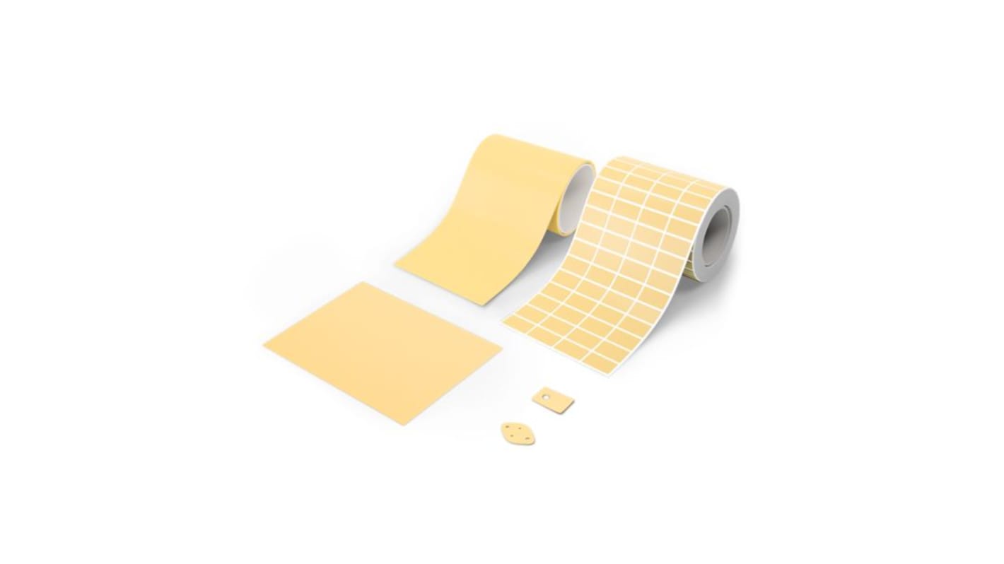 Bergquist 1100ST Series Self-Adhesive Thermal Interface Pad, 0.012in Thick, 1.1W/m·K, Silicone, 12 x 12 x 0.012in