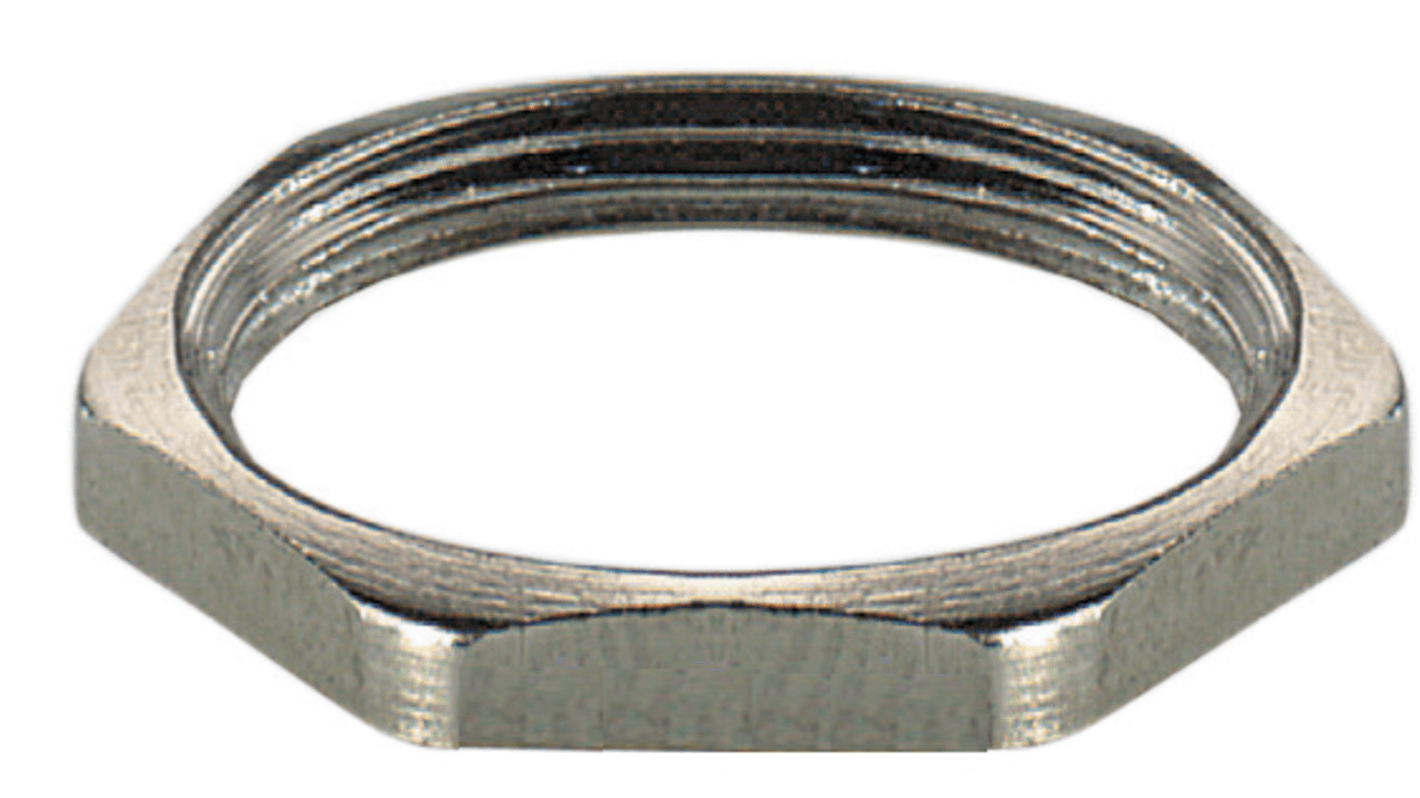 Capri, Nickel Plated Stainless Steel Lock Nut, EN 60423, M25mm