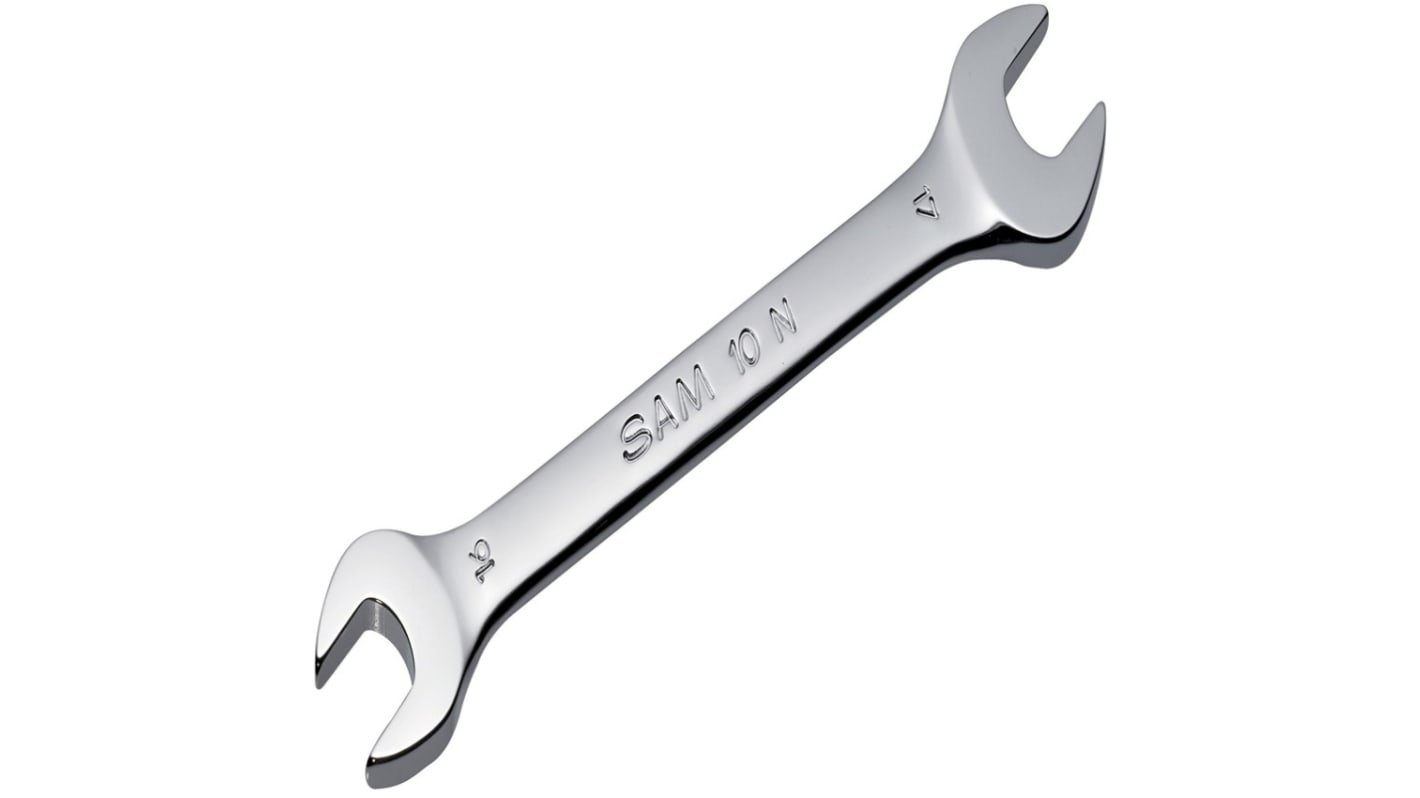 SAM Open-end Wrench, 261 mm Overall, 24 mm, 30 mm Jaw Capacity, Comfortable Soft Grip Handle