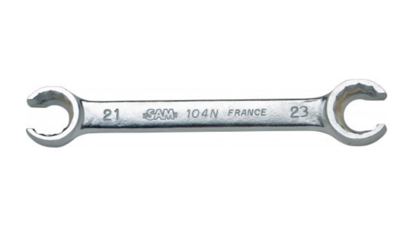 SAM Open-end Wrench, 185 mm Overall, 20 mm, 22 mm Jaw Capacity