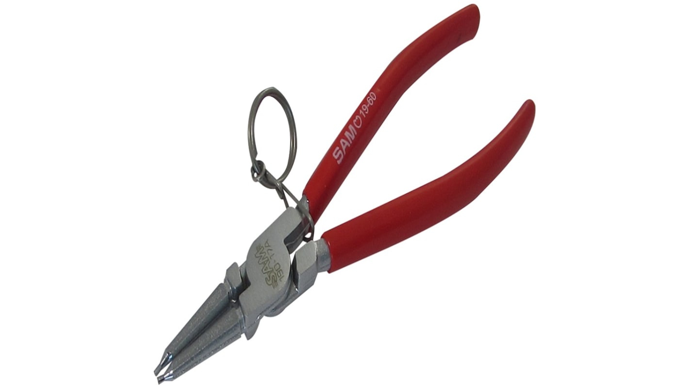 SAM 190-13A-FME Circlip Plier, 140 mm Overall, Straight Tip, 5mm Jaw