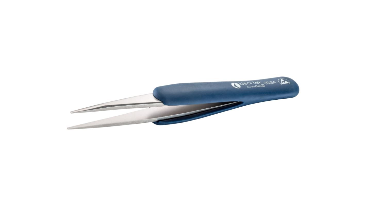 ideal-tek 125 mm, Stainless Steel, Straight, ESD Tweezers