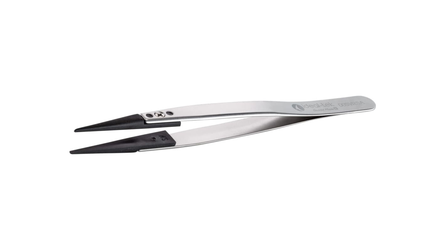 ideal-tek 130 mm, Stainless Steel, Straight, ESD Tweezers