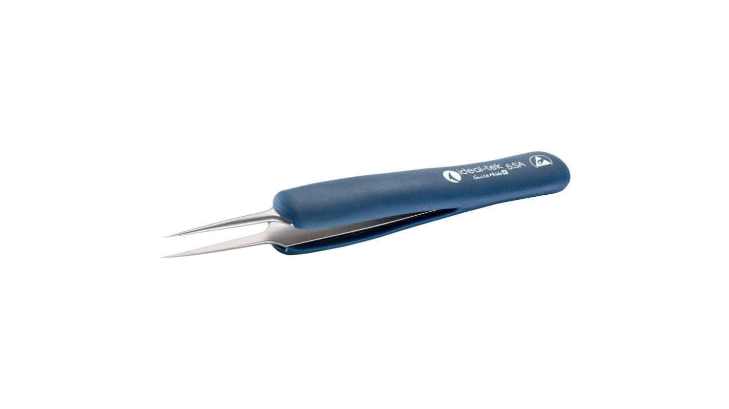 ideal-tek 110 mm, Stainless Steel, Straight, ESD Tweezers