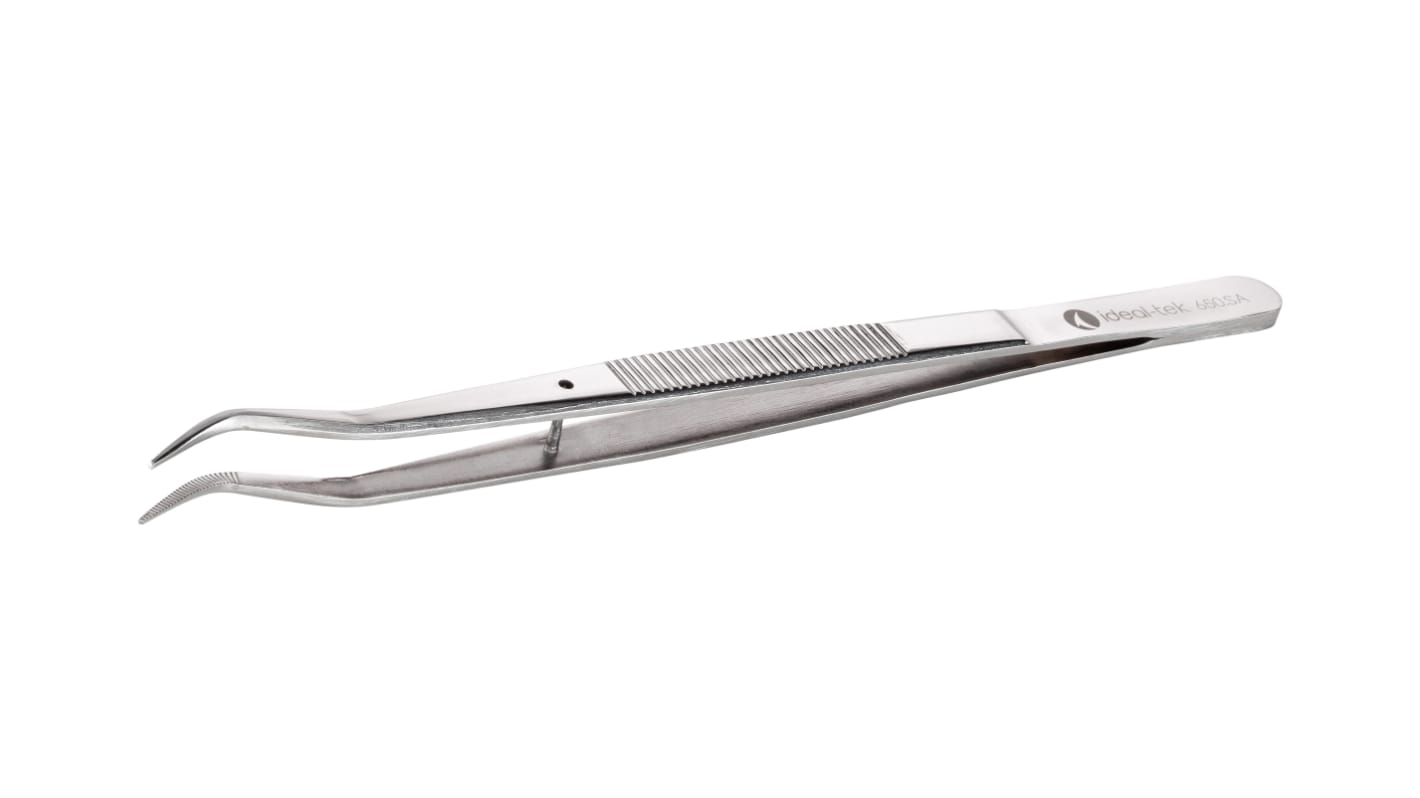 ideal-tek 155 mm, Stainless Steel, Bent, Tweezers