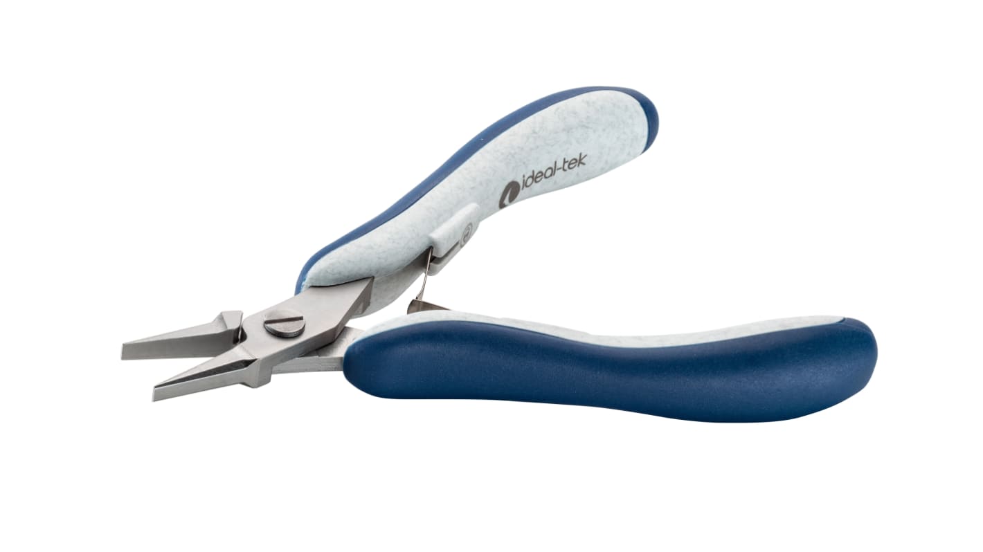 ideal-tek ES6011.CR.BG Pliers, 130 mm Overall, Flat Tip, 18mm Jaw, ESD