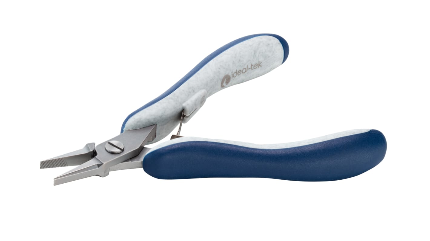 ideal-tek ES6012.CR.BG Pliers, 130 mm Overall, Flat Tip, 18mm Jaw, ESD