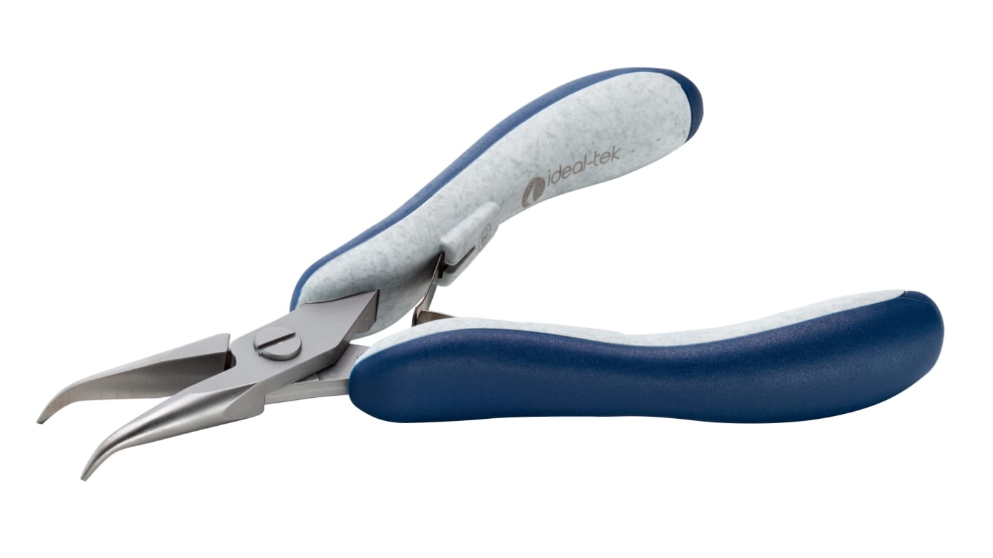 ideal-tek ES6023B.CR.BG Pliers, 140 mm Overall, Bent Tip, 30mm Jaw, ESD