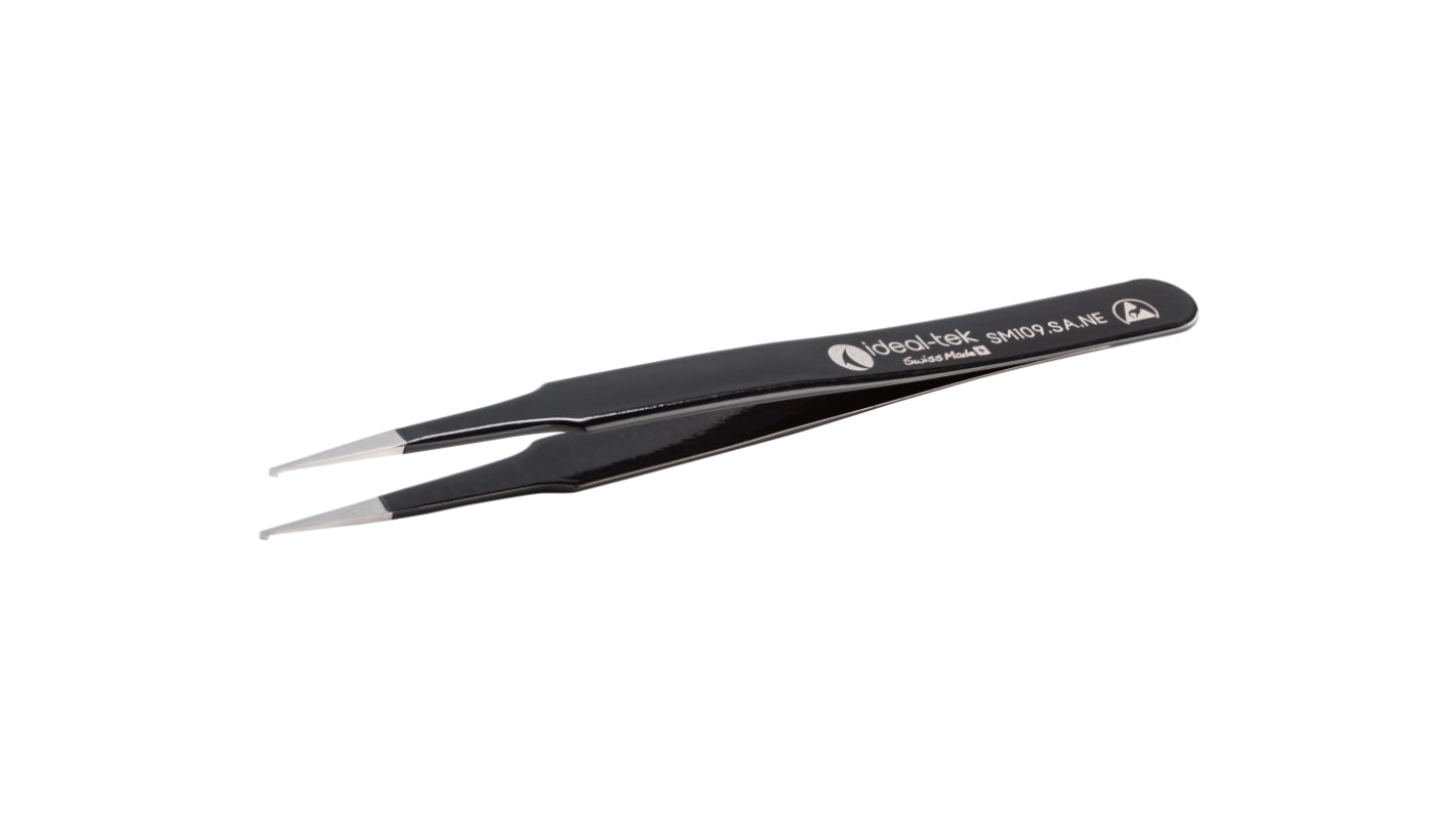 ideal-tek 120 mm, Stainless Steel, Straight, ESD Tweezers