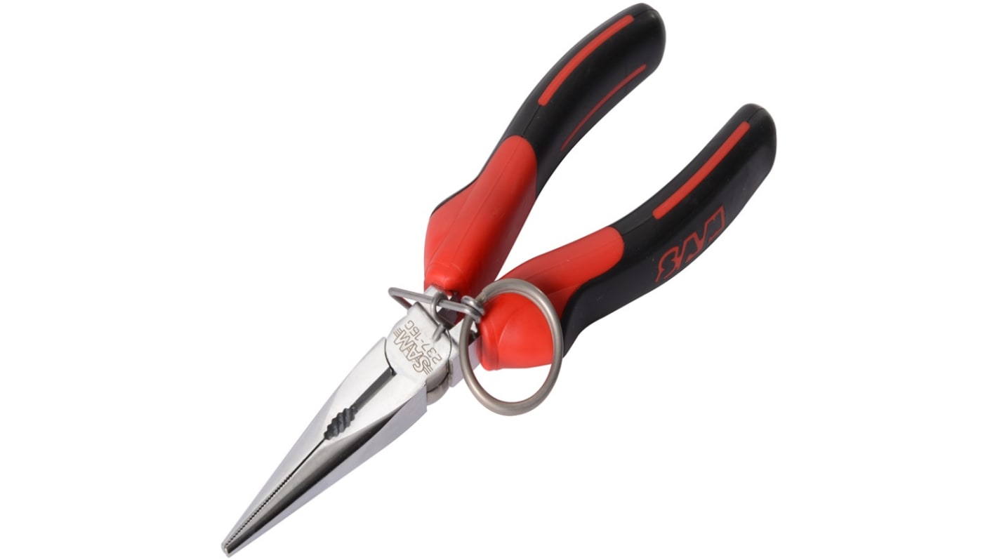 SAM 237-16G-FME Nose pliers, 160 mm Overall, Straight Tip, 51mm Jaw