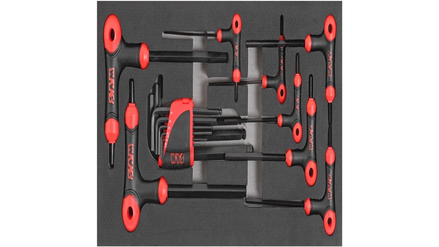 SAM metrisch  Innensechskant-Schlüssel, Satz 6-teilig 2.5 mm, 2 mm, 3 mm, 4 mm, 5 mm, 6 mm, 8 mm, 10 mm L-Form