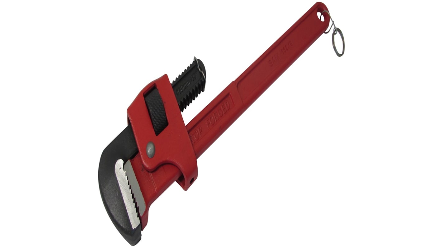 SAM 632-24-FME Pipe Wrench, 585 mm Overall, Angled Tip, 24mm Jaw