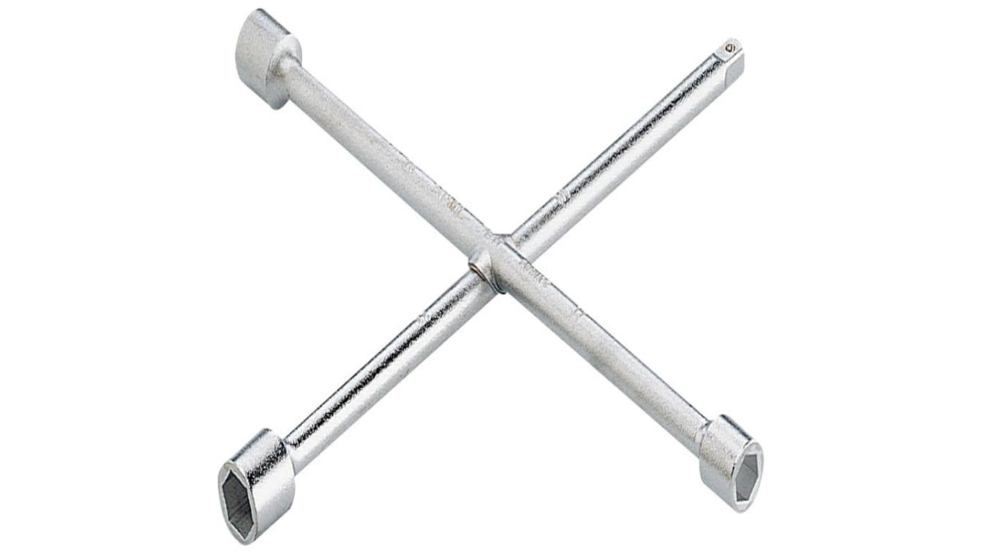SAM Steel 4-way Cross Wrench, 23 mm, 26 mm, 29 mm, 32 mm Capacity