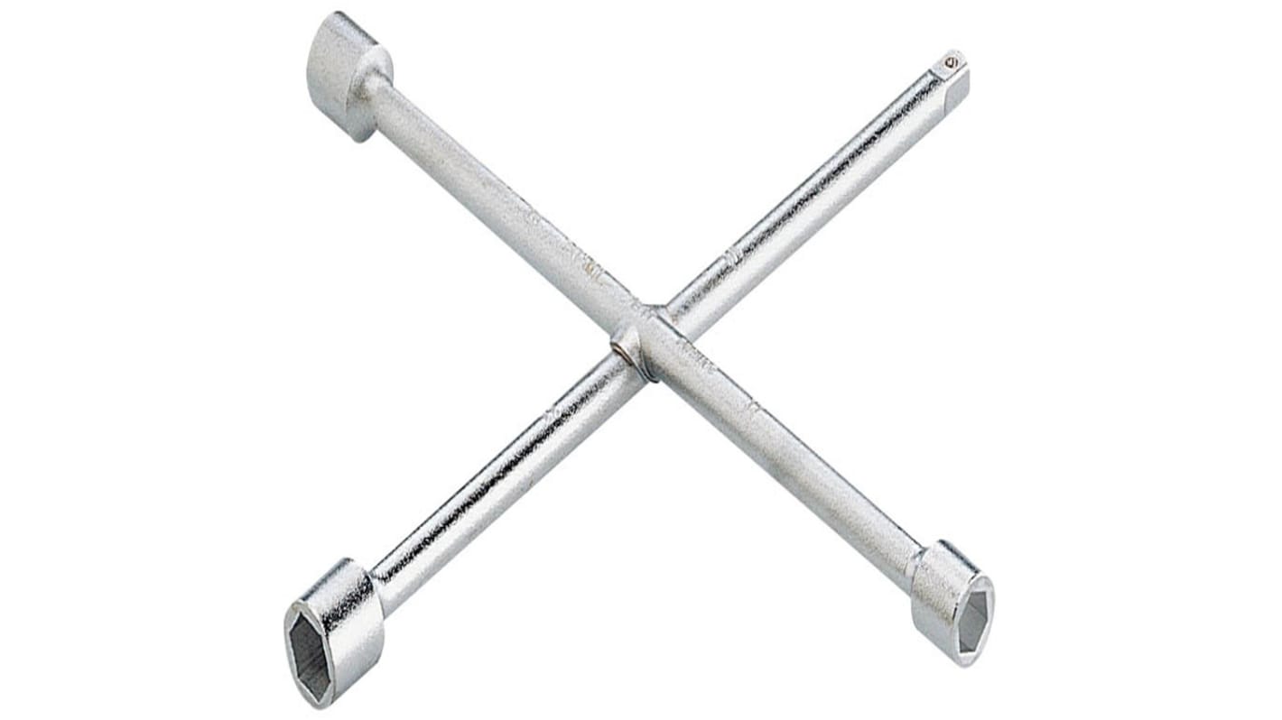 SAM Steel 4-way Cross Wrench, 24 mm, 27 mm, 30 mm Capacity