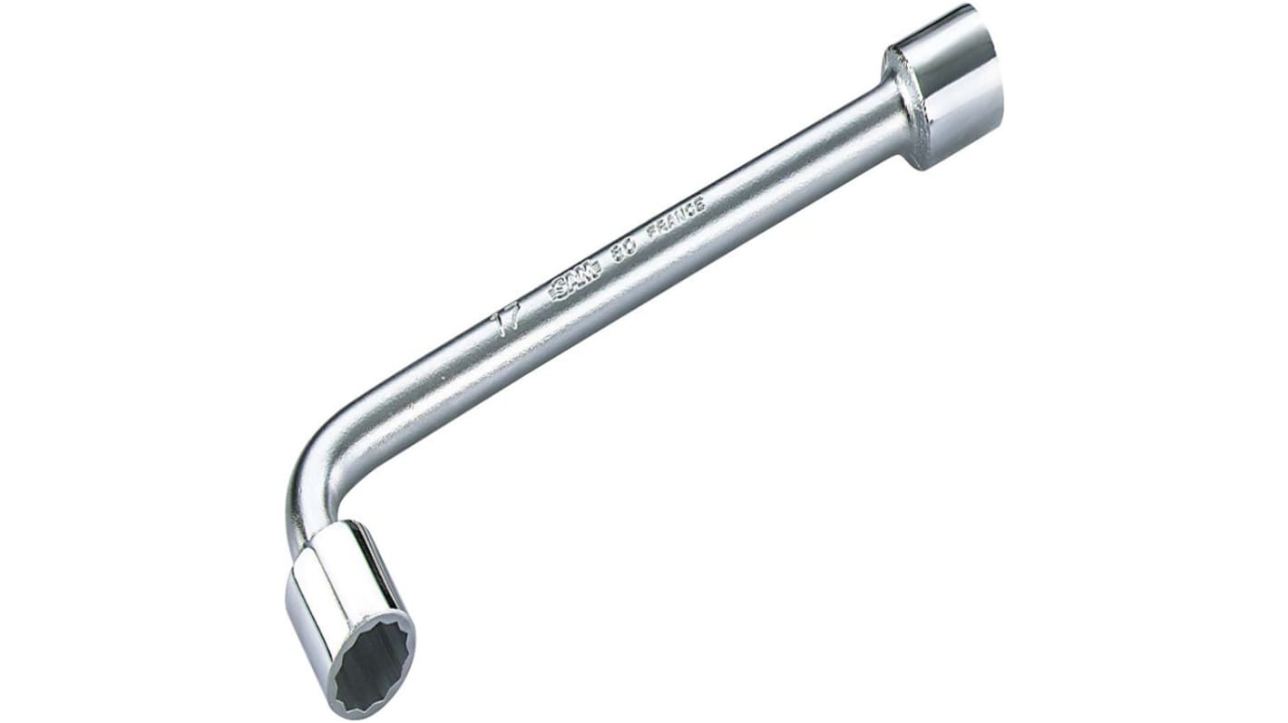 SAM 80-19-P 19 mm Open End Socket Wrench with Round Handle, 225 mm Overall