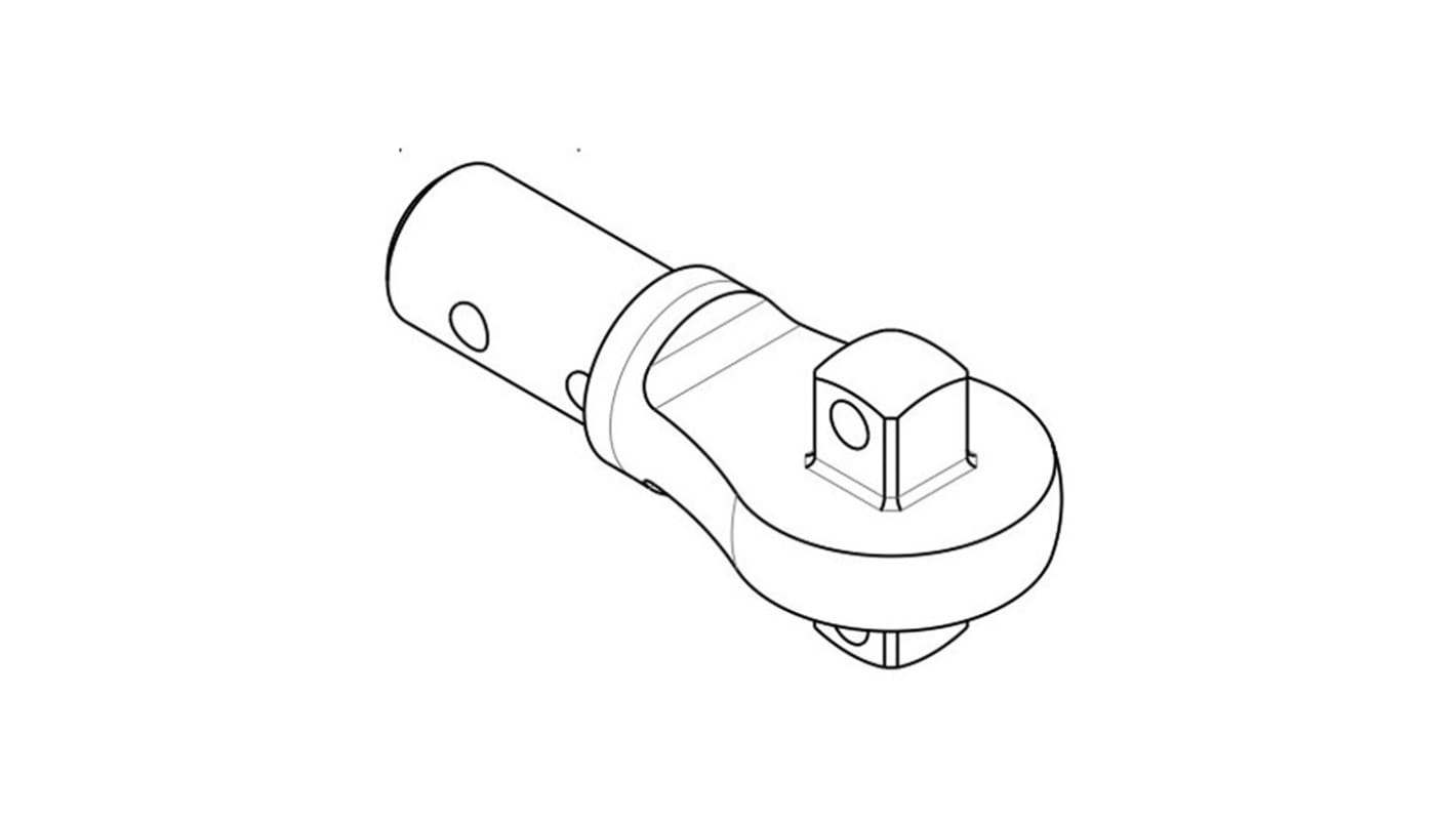 SAM 19 mm Vierkant Schraubbit, Treiber Bit, aus CrV-Stahl, 80 mm