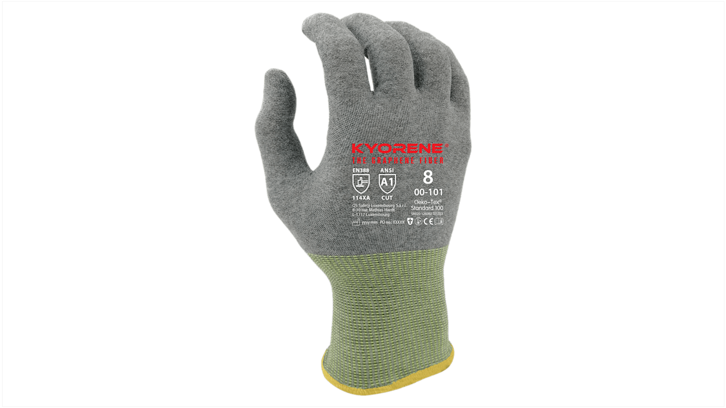 Gants KYORENE 00-101 taille 10, Résistant à l'abrasion/ coupures, 12 Paires, Gris