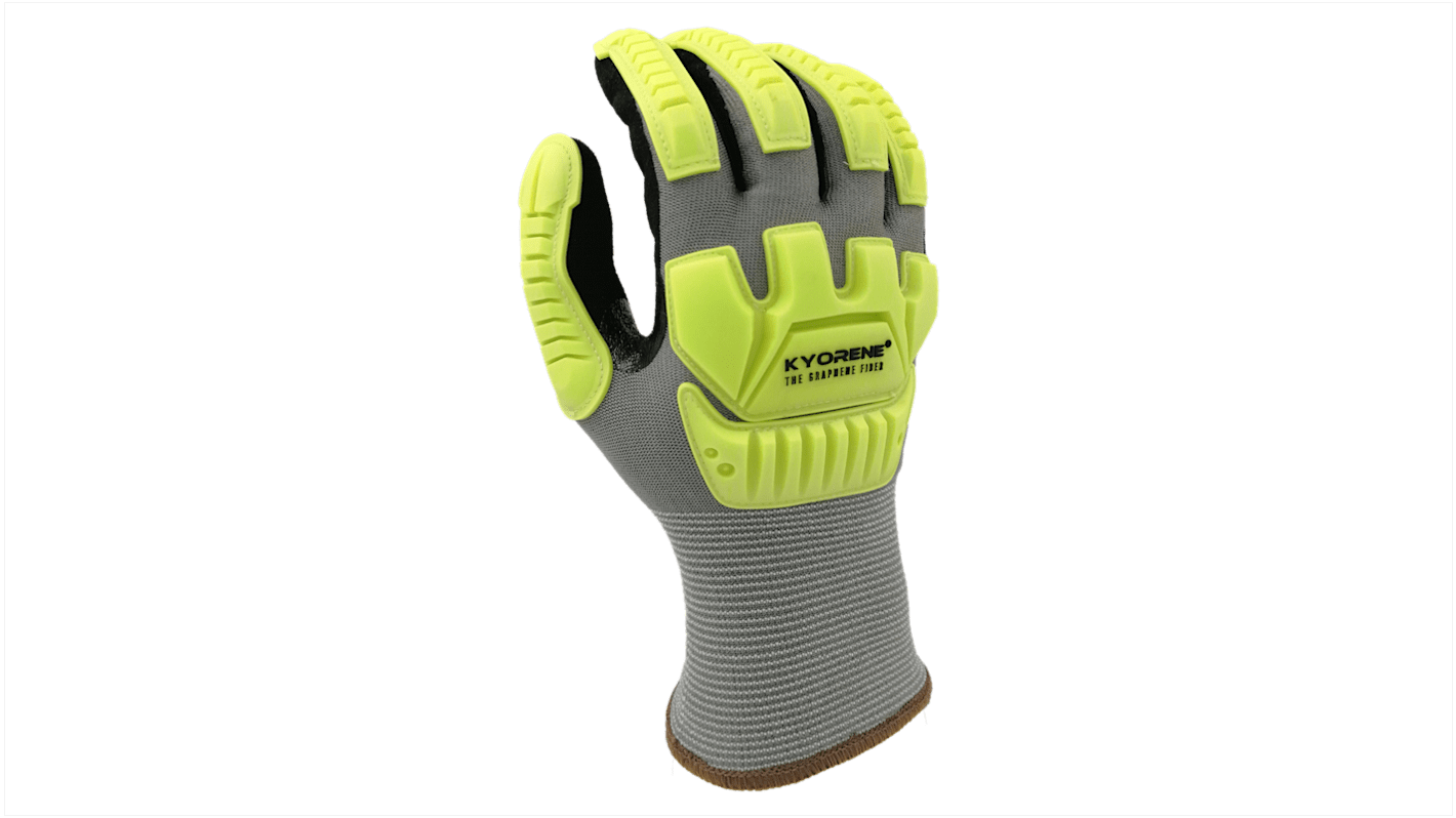 Gants KYORENE 00-898 taille 10, Résistant à l'abrasion/ coupures, 12 Paires, Gris, Jaune