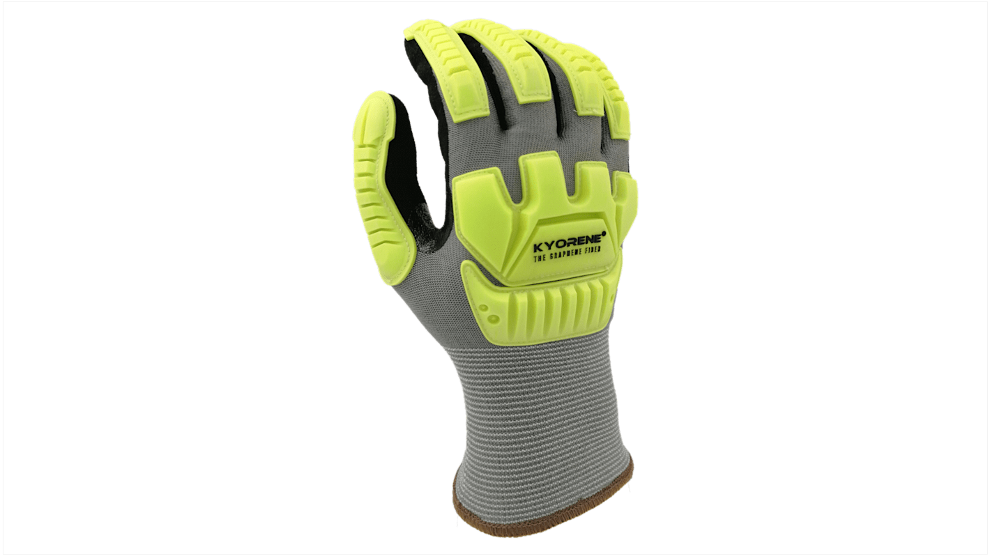 KYORENE 00-898 Grey, Yellow Polyacrylic Abrasion Resistant, Cut Resistant, Puncture Resistant, Tear Resistant Gloves,