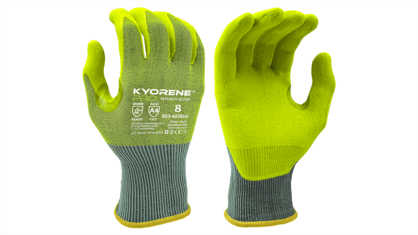 Rękawice rozmiar: 10 materiał: Grafen, Nylon zastosowanie: Odporność na przecięcia